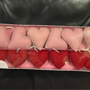 Valentines Love and Cupcakes Heart Garland - Felt Hearts Garland